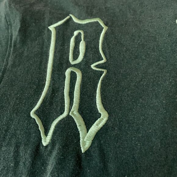 Reason Mens Small T-shirt Green Embroidered Back‎ Cotton Polyester - Picture 6 of 9